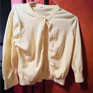 Jcrew yellow cardigan size XL.